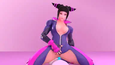 Street Fighter Juri Han Plays with Her Dildo 4K 60fps