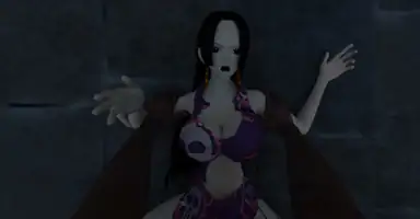 One Piece VR Boa Hancock nella posizione della missionaria dal gioco porno VR