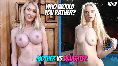 Battle of Blondes Big Tits Mom vs Hot Young Teen