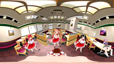 Ragazze anime sexy che ballano al caffè, pompino