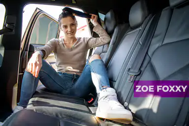 Zoe Foxxy Brunette Teen Backseat Fucking