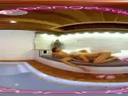 VRBangers.com-Hot blonde Milf get's her pussy massaged by sexy Ebony VRPORN