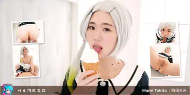 Gelato e dolcetti al creampie per Mami Tokita
