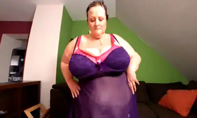 Lingerie Viola a Righe di Sharon