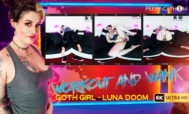 Ragazza Goth si Allena e si Seghe