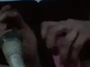 Fucking my pussy fast & hard in a parking lot letting people watch me!!