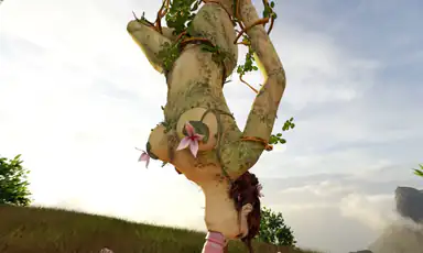 Vreal 18k Parodia di Arkham Knight: Poison Ivy Pompino Rotante Mentre è Appesa a un Albero
