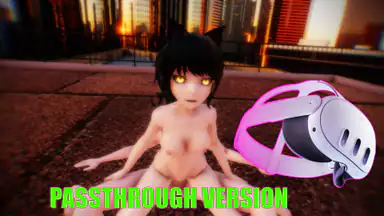 Rwby Blake cavalcata sul tetto VR Passthrough