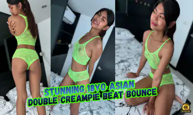 Asiatica stupenda 18enne doppio creampie VR Pmv