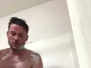 Lane talking a shower